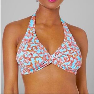 Tommy Bahama Coral Cabana Twist front Underwire Bikini Top -small - New